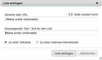 Screenshot von der Editor-Leiste des Wikis